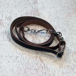 Lanière réglable en cuir noir