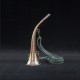 Trompe 30cm guirlande blanche et motif sanglier