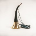 Corne 40cm gainée cuir et motif en relief