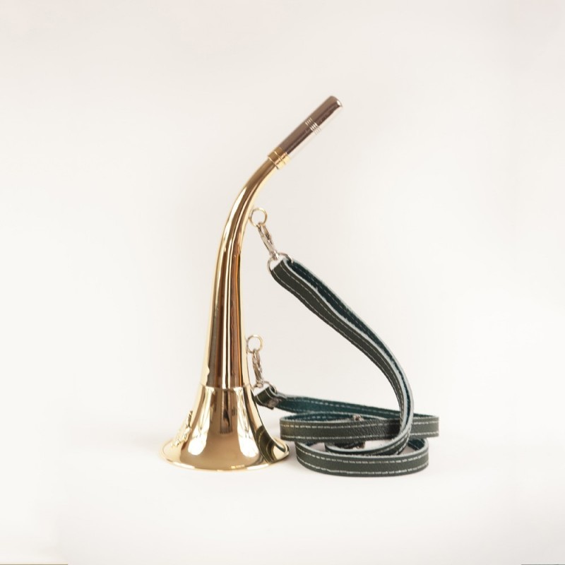 Trompe 30cm avec motif sanglier en relief