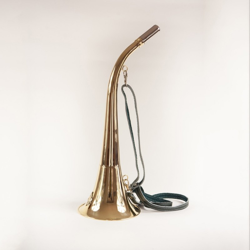 Trompe 50cm avec motif sanglier sur le pavillon