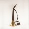 Trompe 50cm gainée cuir et motif sanglier