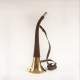 Trompe 50cm gainée cuir et motif sanglier