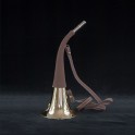 Trompe 40cm cuir marron et motif en relief