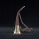 Trompe 40cm cuir marron et motif en relief