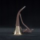 Trompe 40cm cuir marron et motif en relief