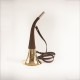 Trompe 40cm cuir marron et motif en relief